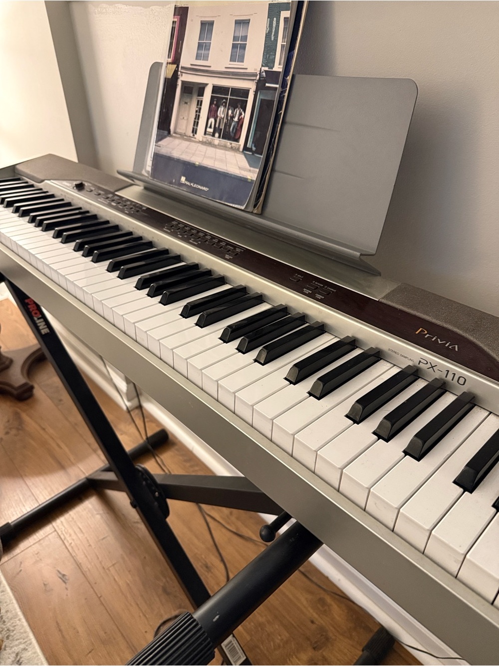 Casio Privia PX-110 Digital Piano - Silver and Black